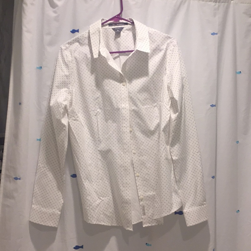 White with black dots